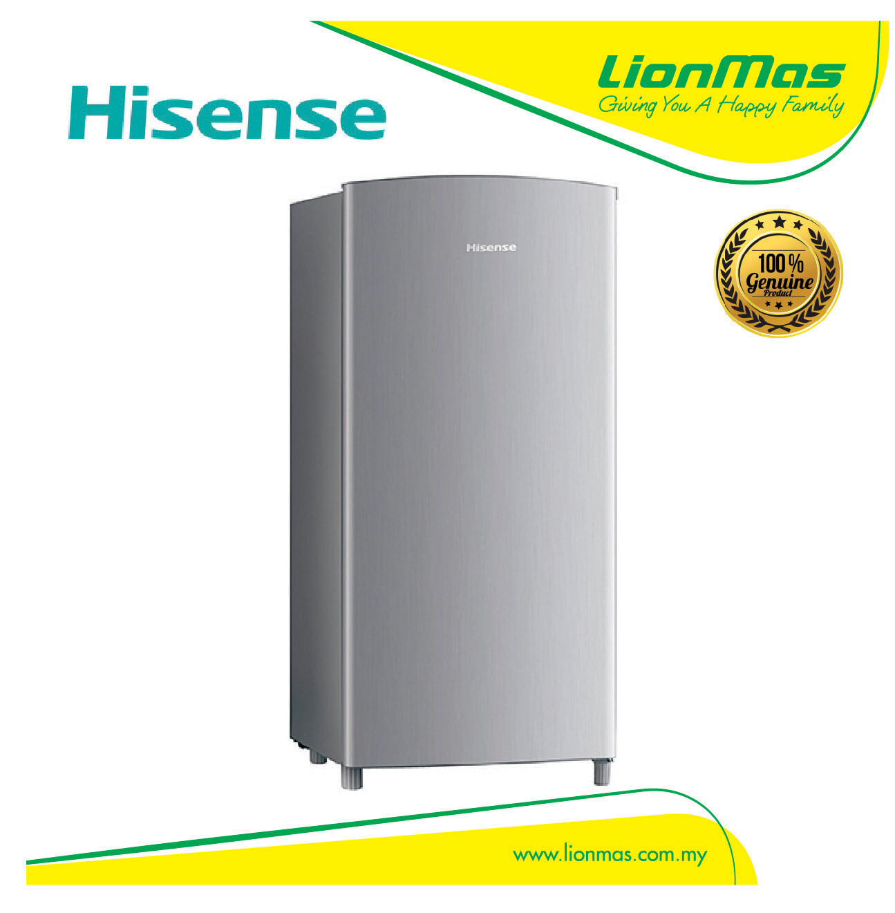 HISENSE 170L SINGLE DOOR REFRIGERATOR RR197D4AGN