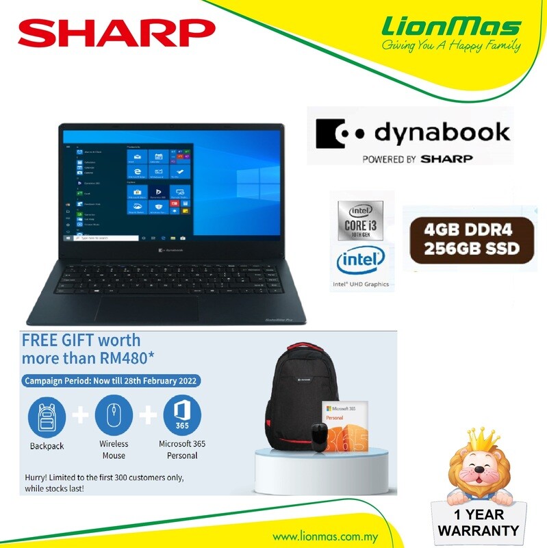 SHARP DYNABOOK SATELITE PRO I3 4GB+256G C40-H201