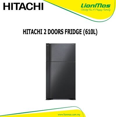 HITACHI 2 DOORS FRIDGE (601L) R-V710P7M1BB
