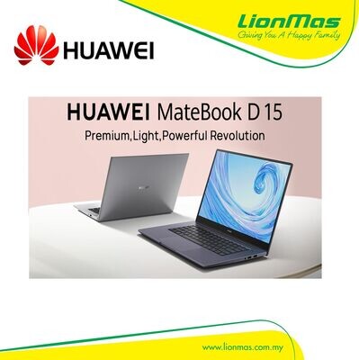 HUAWEI MATEBOOK D15 10th Intel i3 2021 | 8GB + 256GB SSD | FULLVIEW DISPLAY | MYSTIC SILVER
