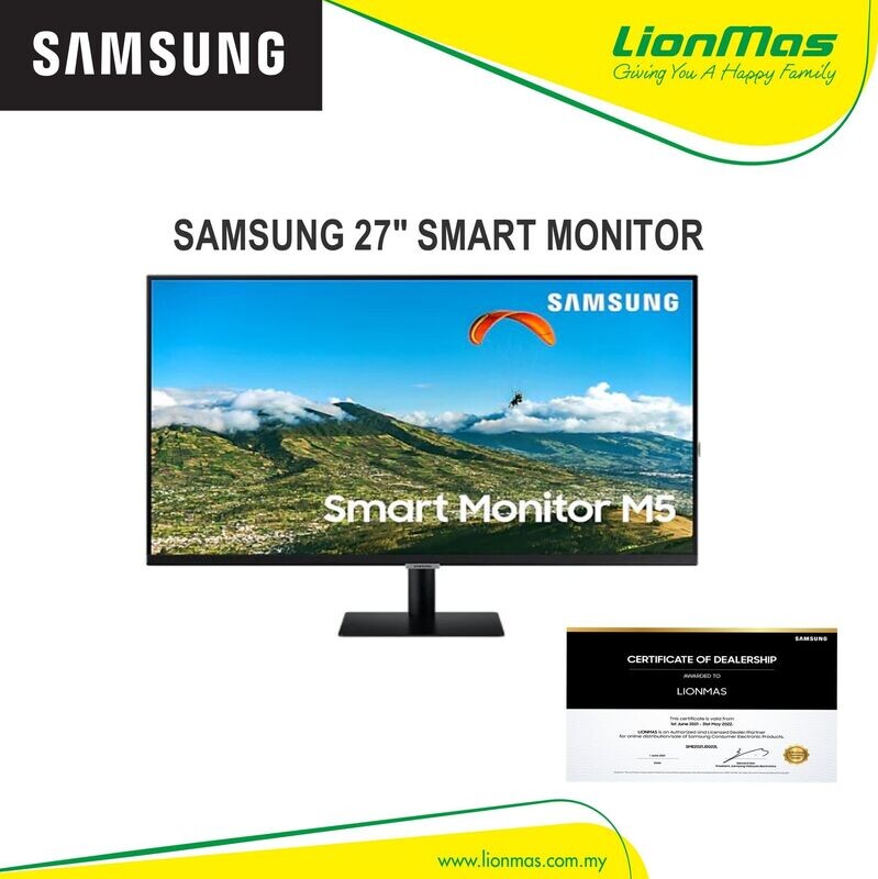 SAMSUNG 27" SMART MONITOR LS27AM500NEX