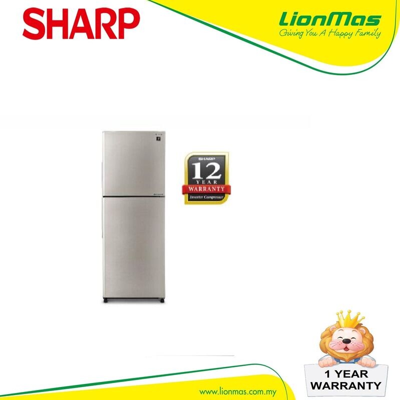 SHARP 380L FOLIO INVERTER 2 DOOR REFRIGERATOR SJ-3822MSS