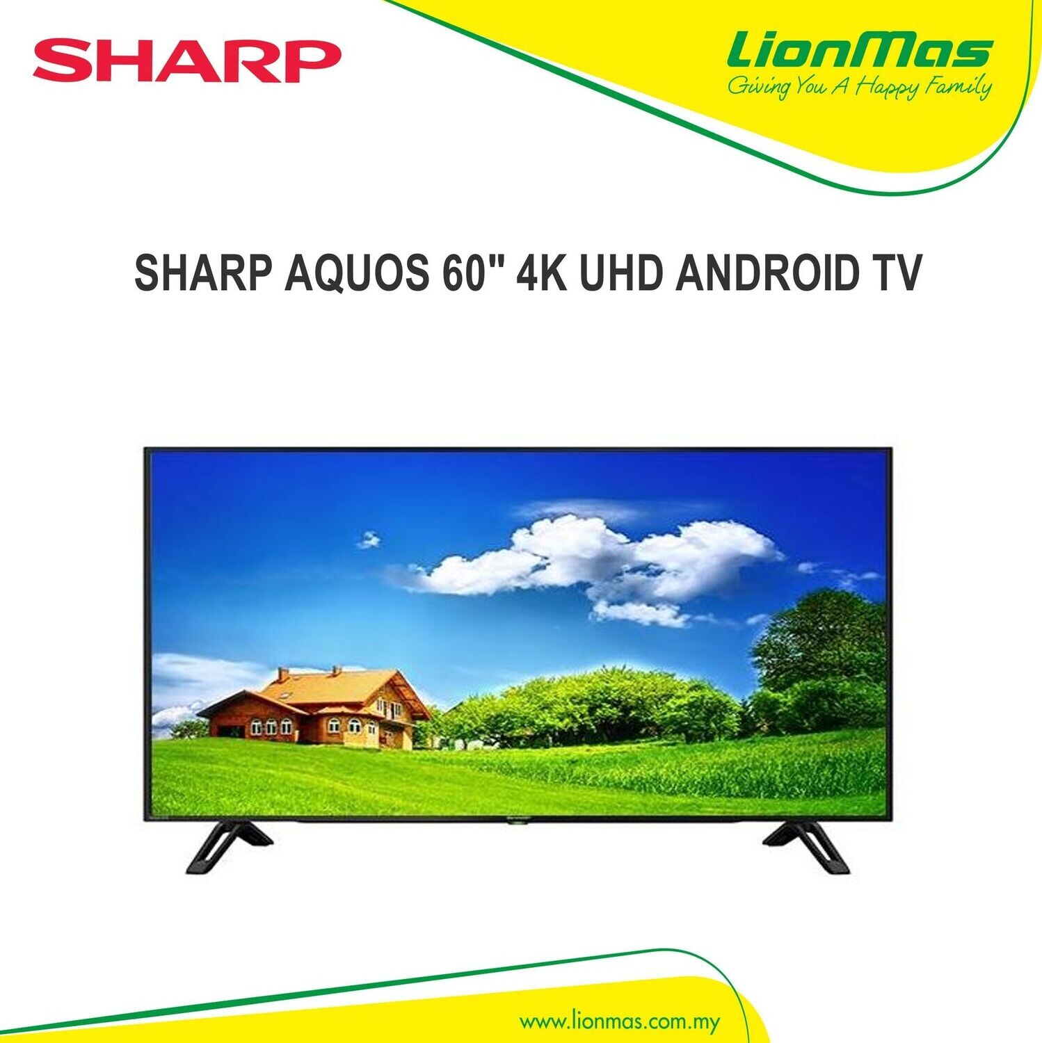 SHARP AQUOS 60" 4K UHD ANDROID TV 4TC60CK1X(CLEARANCE)