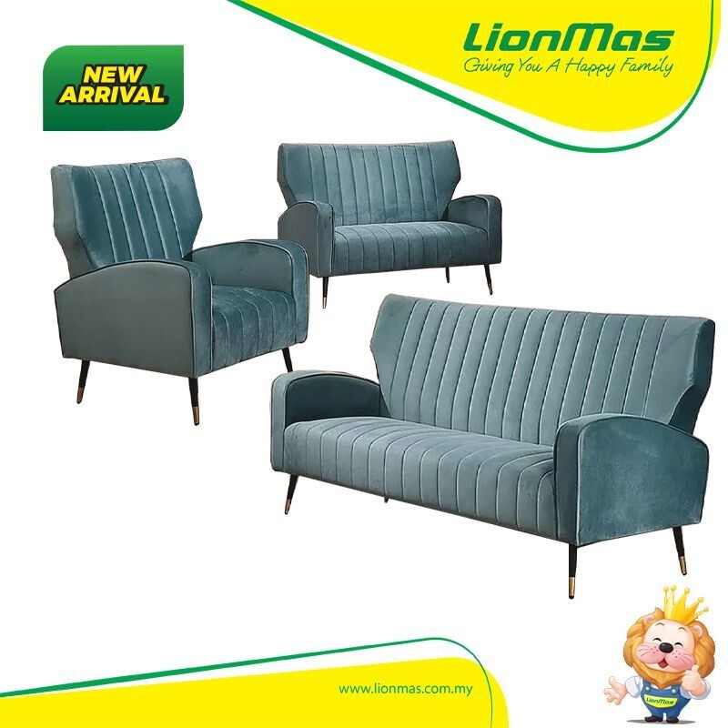 BLUE VELVET 1+2+3 SEA SOFA
