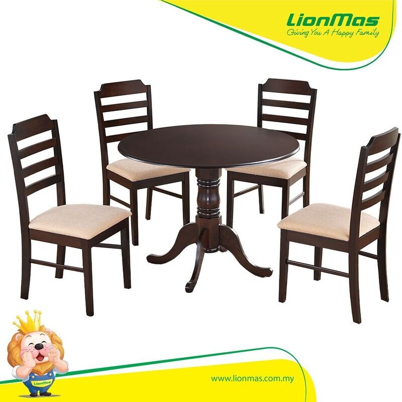 ROUND WOODEN DINING SET