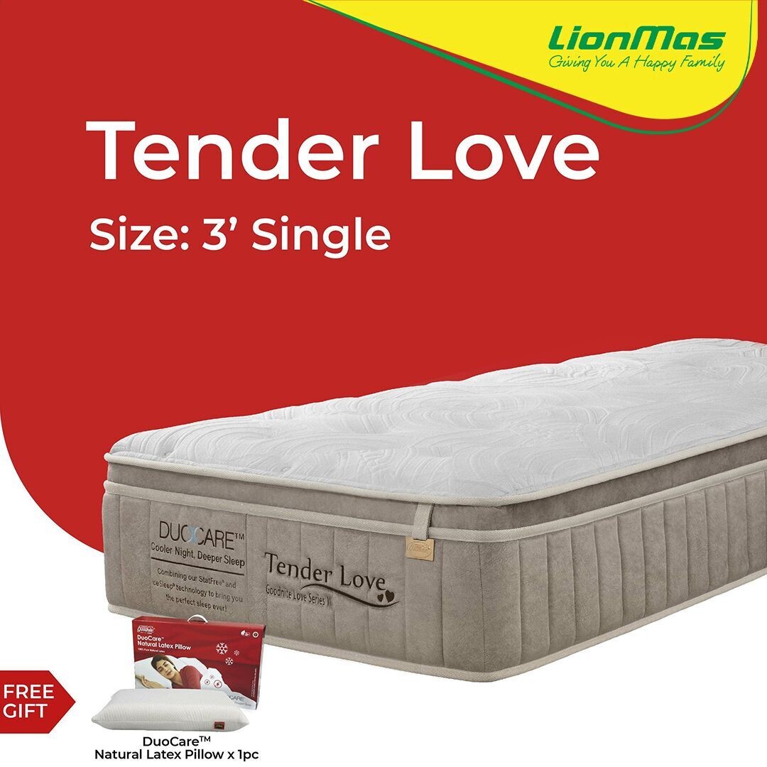 [NEW] Goodnite Tender Love 5 Zone Pocket Spring Mattress (12.5 Inch) with Single/ Super Single/ Queen/ King
