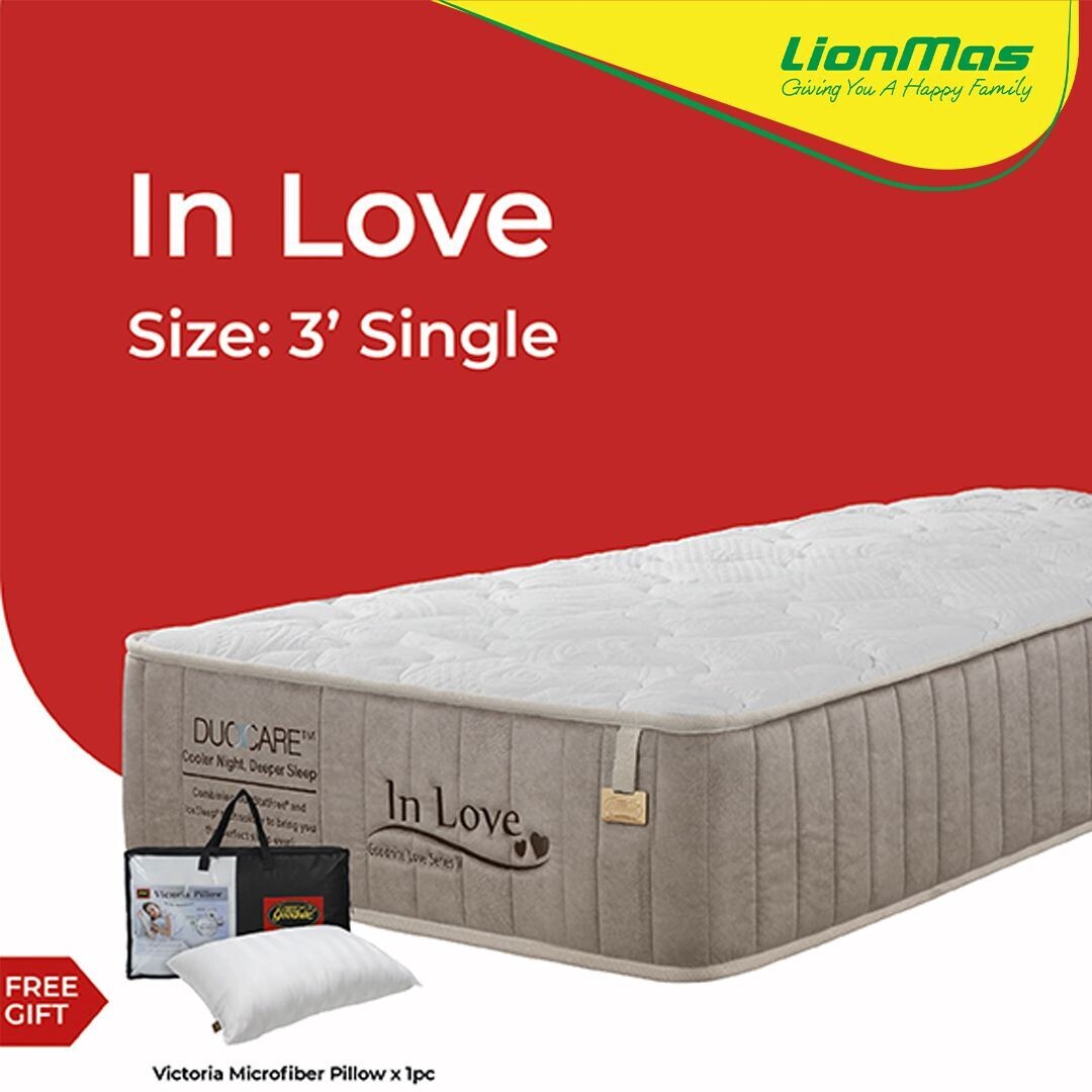 [NEW] Goodnite In Love 5 Zone Pocket Spring Mattress (11 Inch) with Single/ Super Single/ Queen/ King