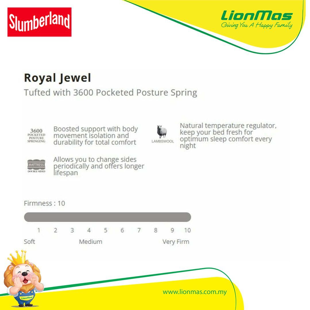 SLUMBERLAND Royal Jewel Series (Queen/King)
