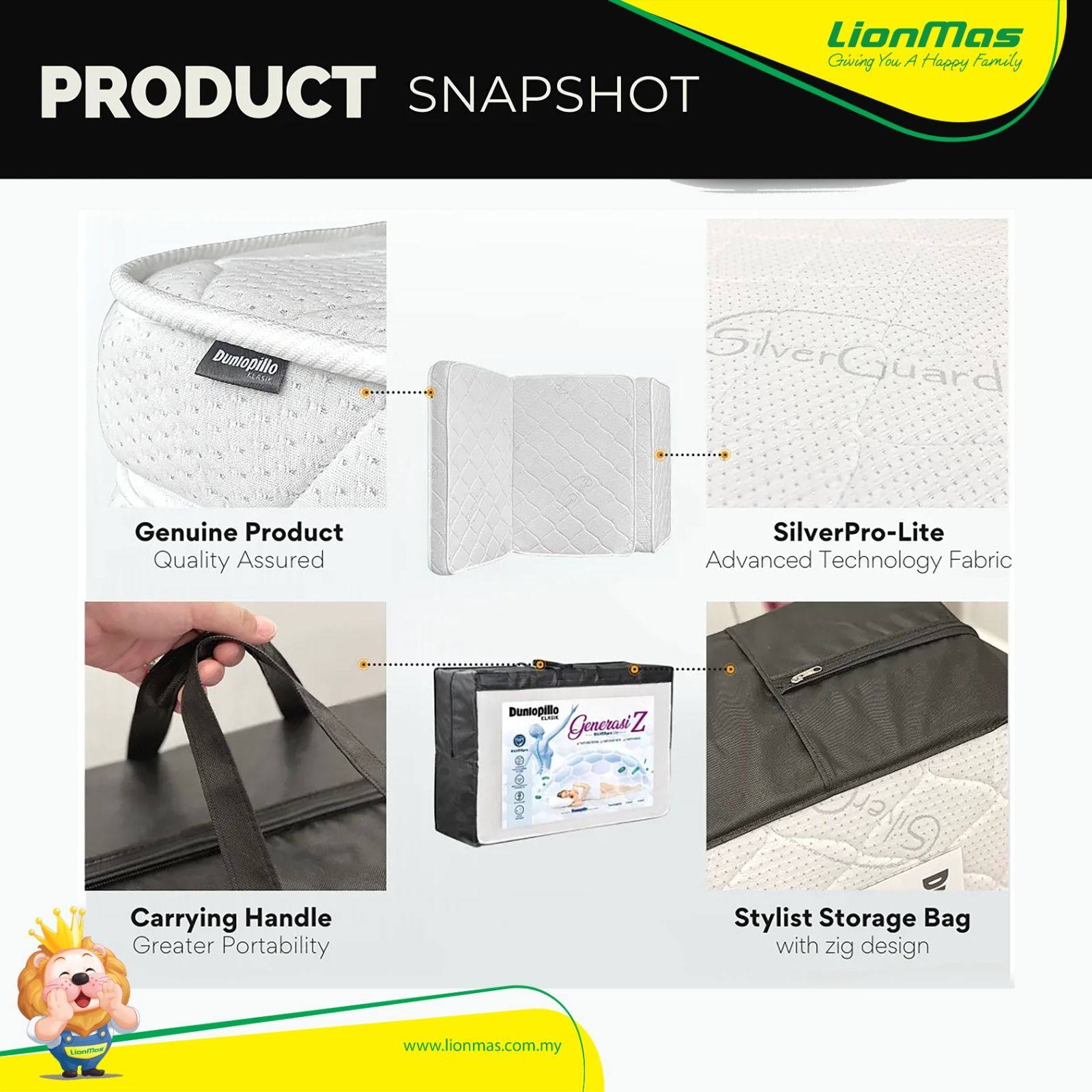 Dunlopillo 3 Foldable Mattress