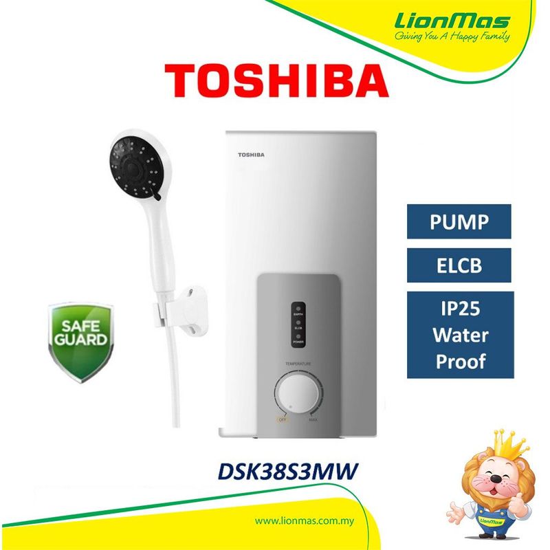 Toshiba DSK38S3MW Instant Water Heater with PUMP Toshiba DSK38S3MW Instant Water Heater with PUMP