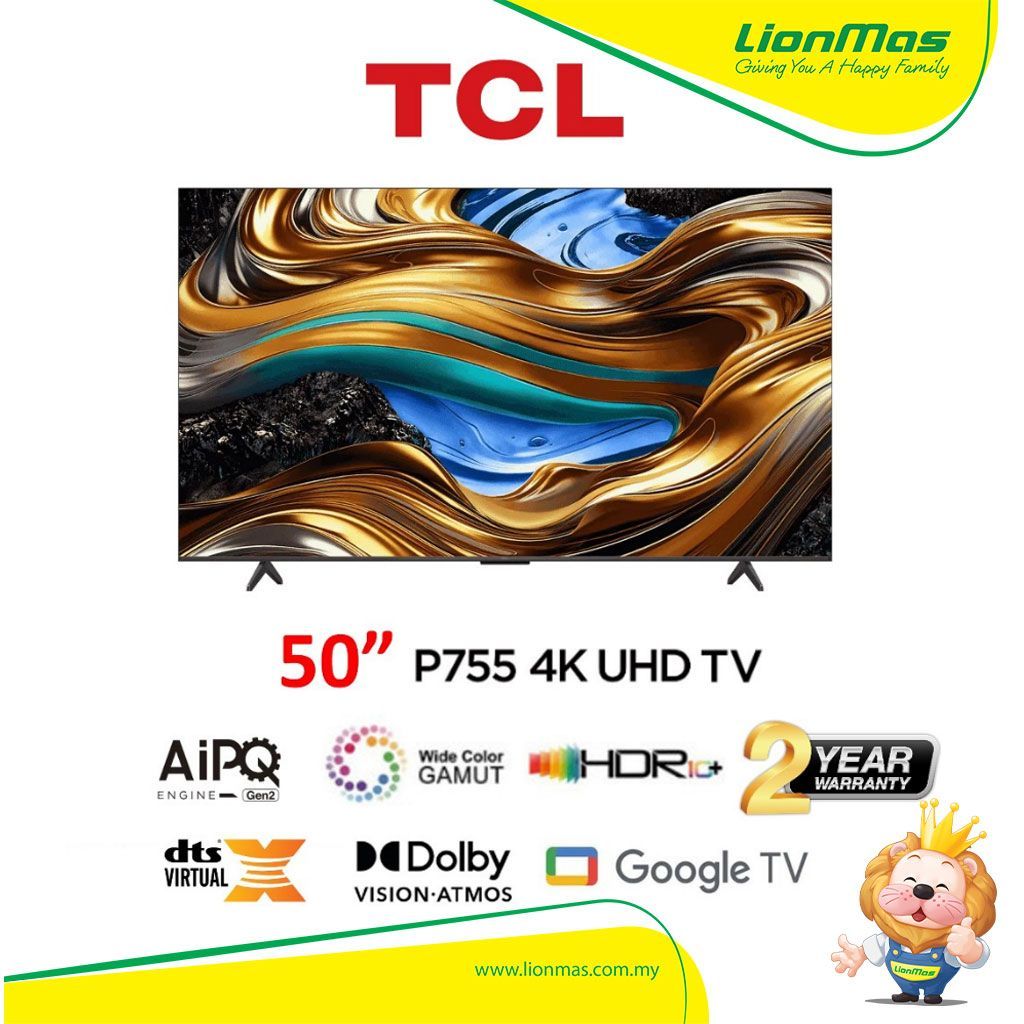 TCL 50P755 50 Inch 4K UHD Smart Google TV