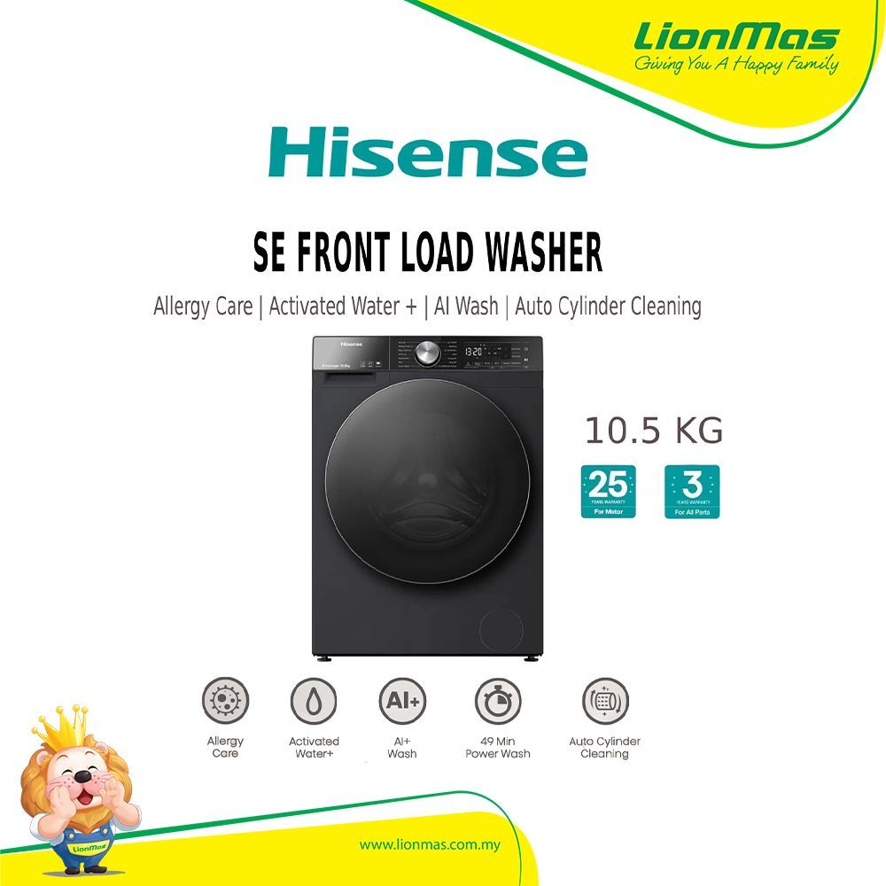 HISENSE WF105M3 FRONT LOAD WASHER (INV)
