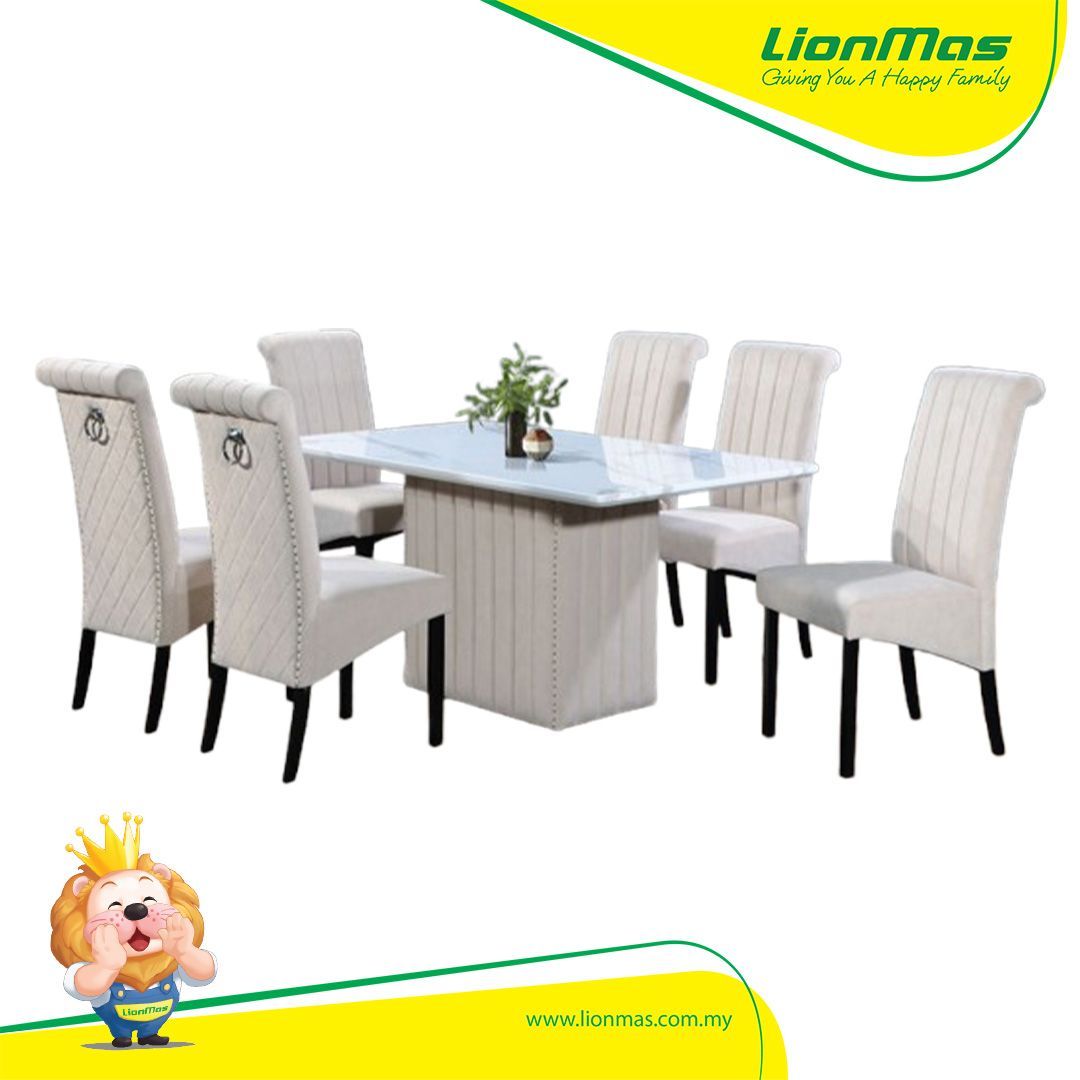 Marble Dining Set Palazzo 1+6
