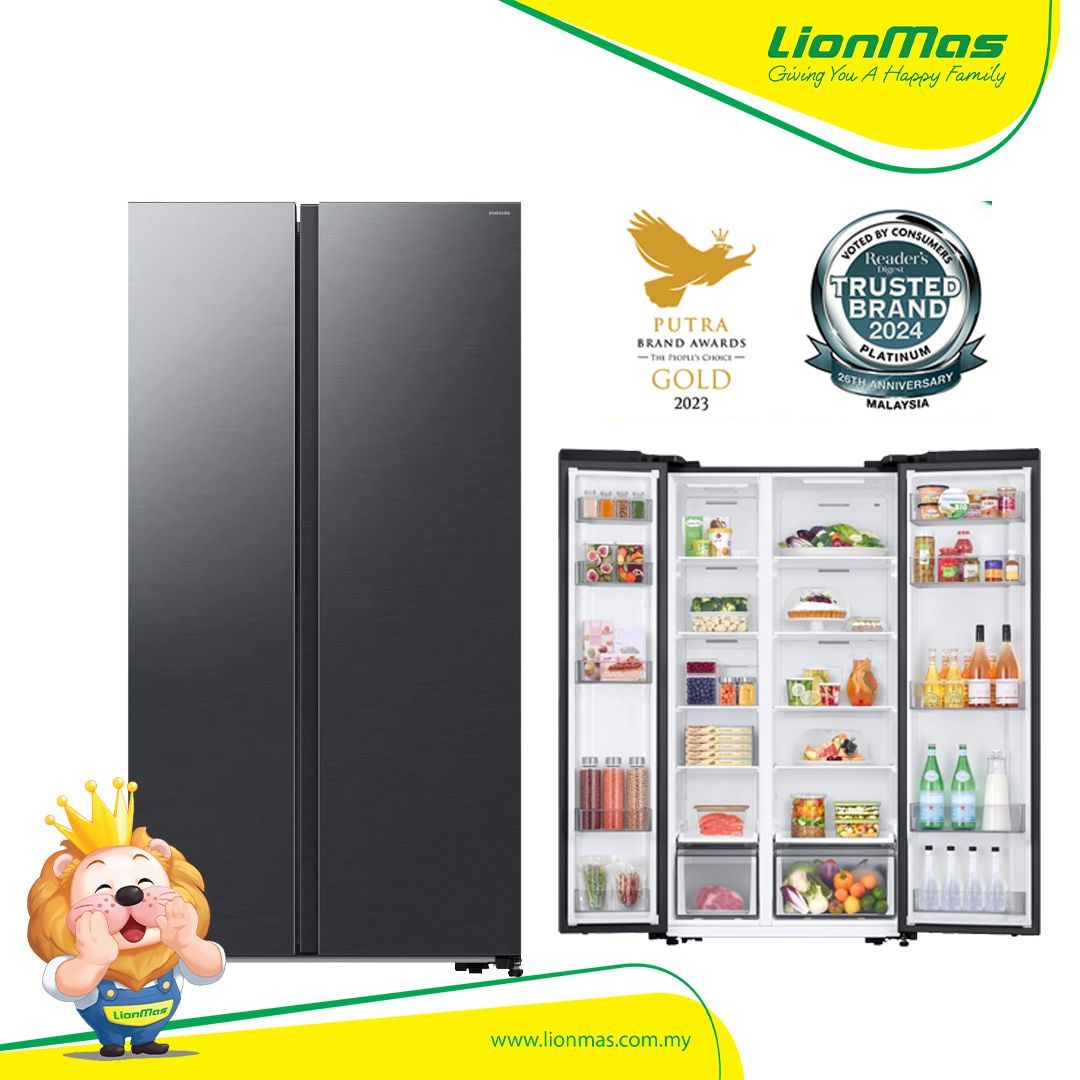 Samsung RS57DG4000B4ME 583L Refrigerator SBS with Smart Things AI Energy