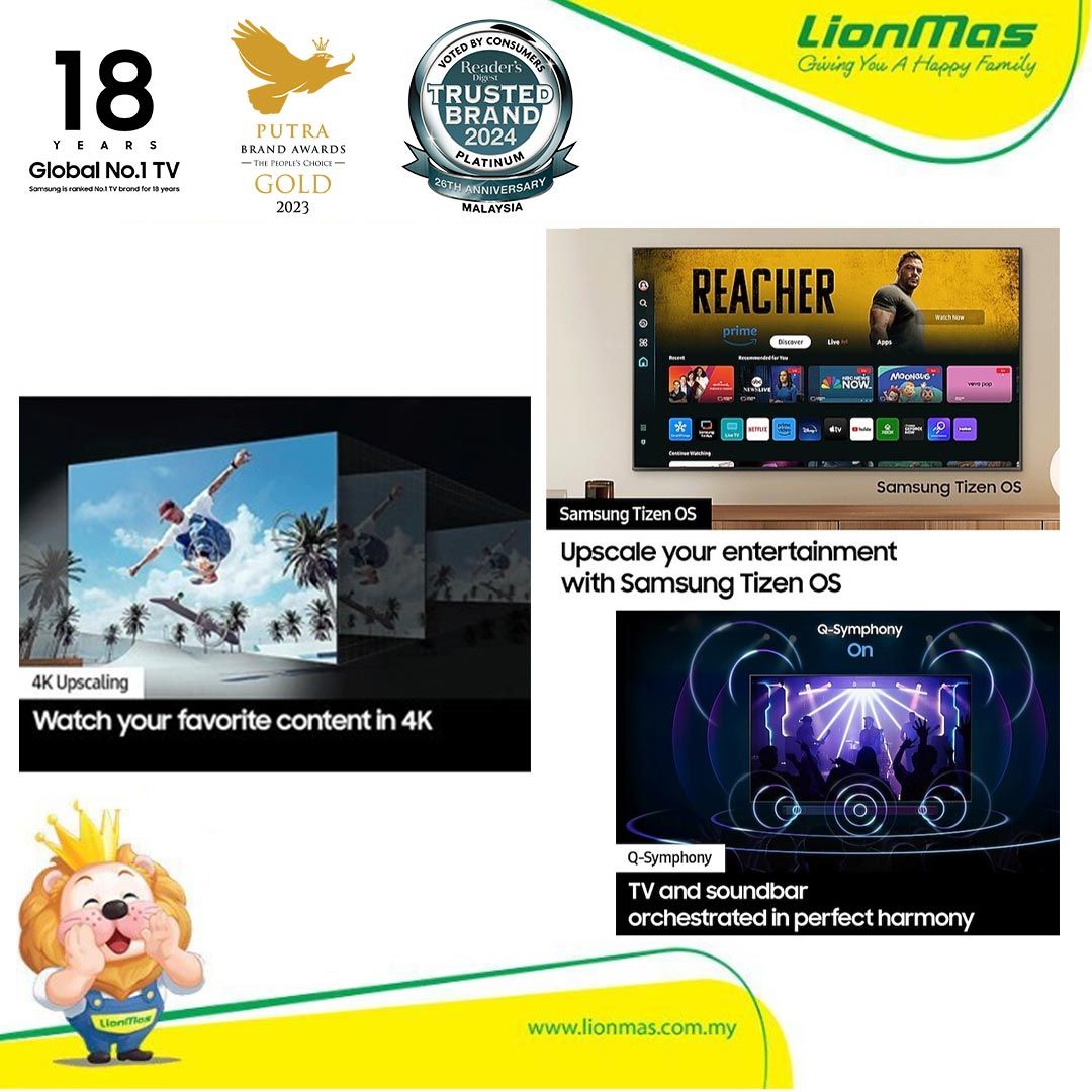 SAMSUNG Crystal UHD DU8000 4K Smart TV (2024) 65