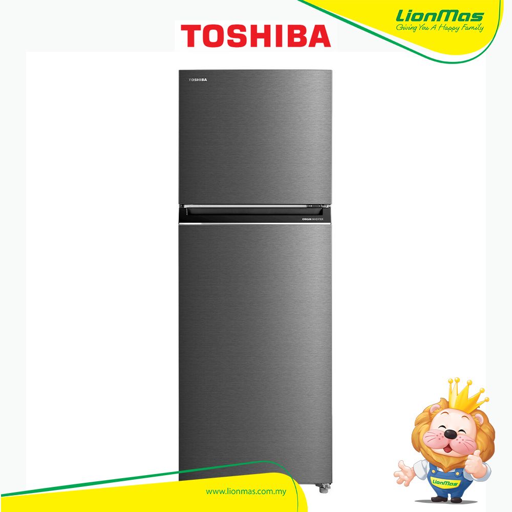 Toshiba GR-RT466WE-PMY(58) 410L 2 Doors Inverter Refrigerator (Maya Gray)/Peti Sejuk/ 冰箱