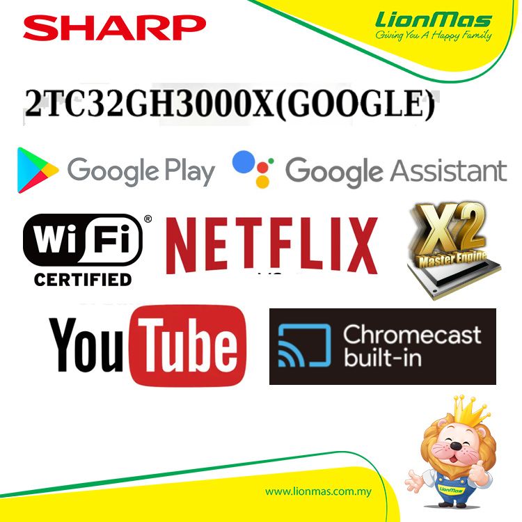 [NEW] SHARP 32' FULL HD GOOGLE TV 2TC32GH3000X
