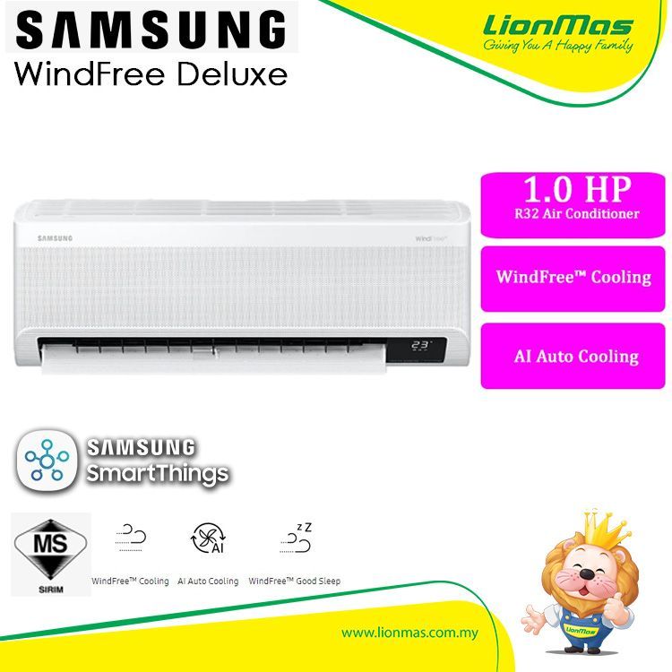 Samsung 1.0HP WindFree Deluxe R32 Inverter Air Conditioner AR10BYFAMWKNME Samsung 1.0HP WindFree Deluxe R32 Inverter Air Conditioner AR10BYFAMWKNME