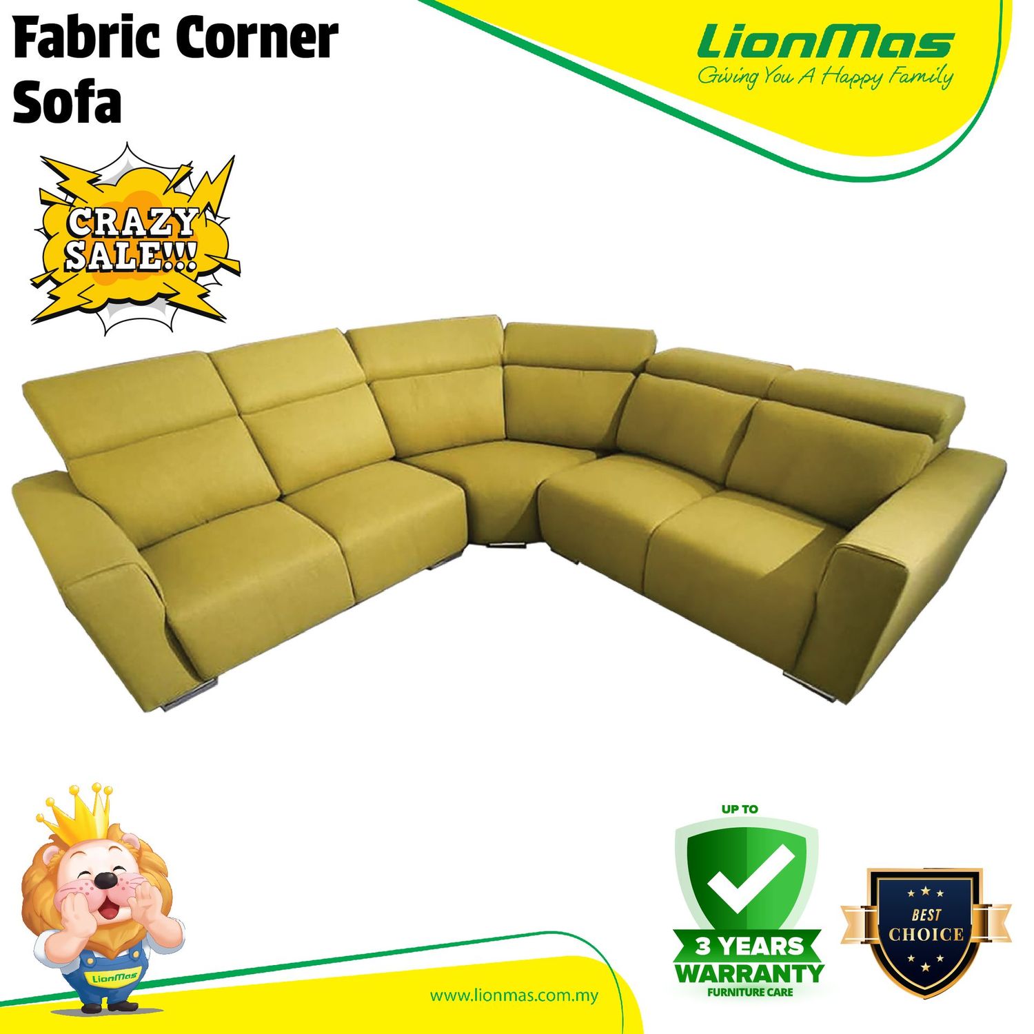 Fabric Corner Sofa