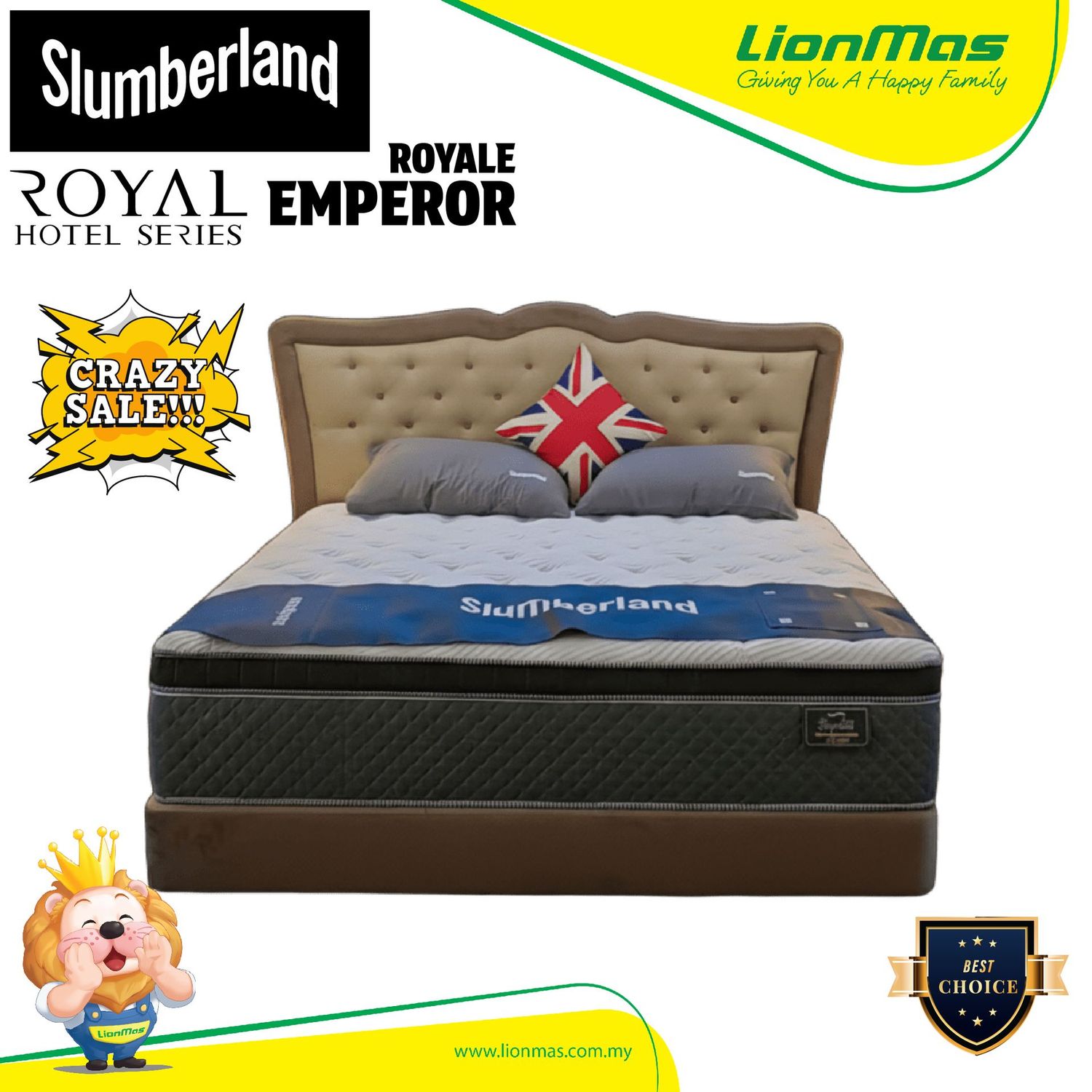 SLUMBERLAND ROYALE EMPEROR (KING SIZE) +FREE GIFTS