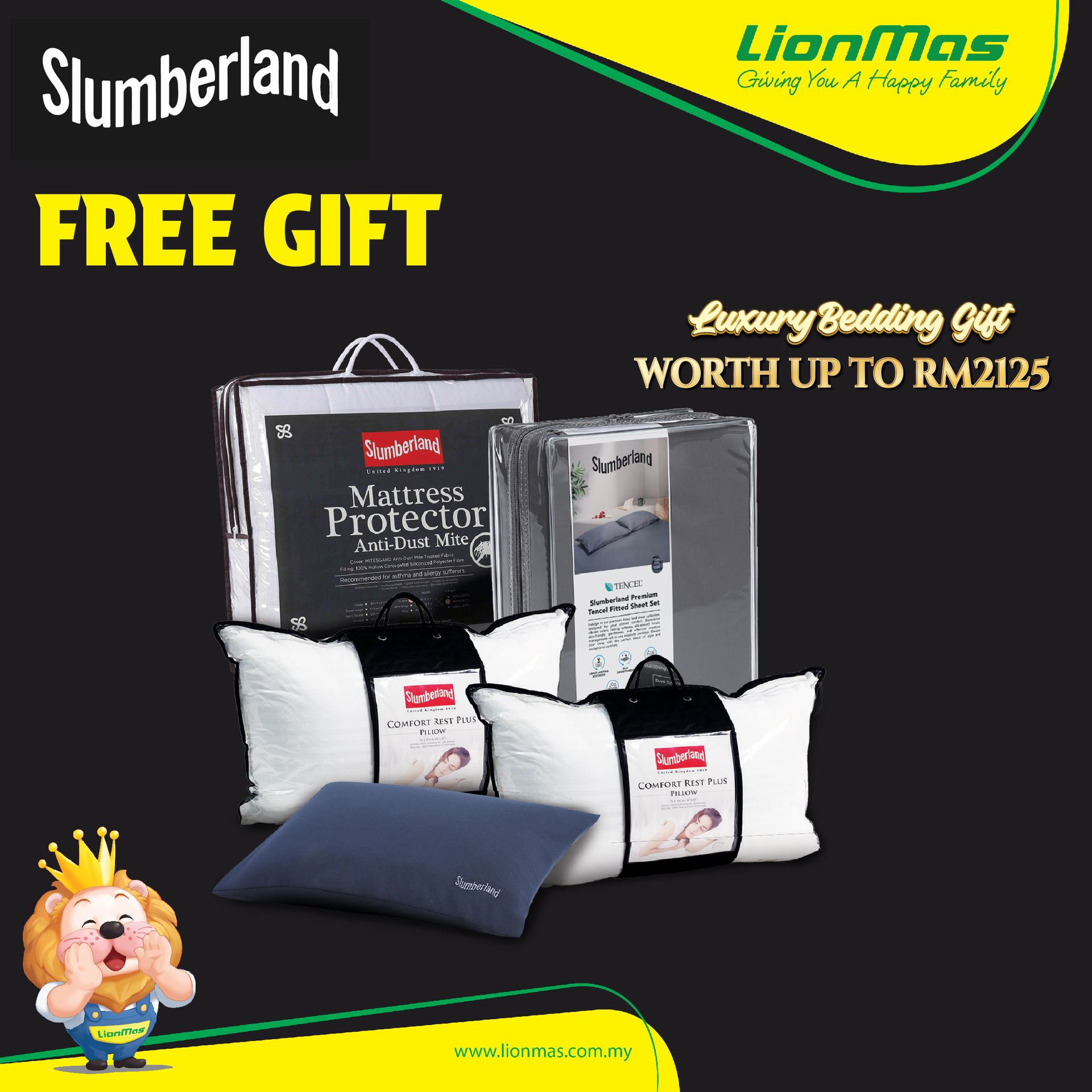 SLUMBERLAND ROYAL MAJESTIC [SPECIAL EDITION] + QUEEN/KING SIZE + FREE GIFTS + FREE DELIVERY