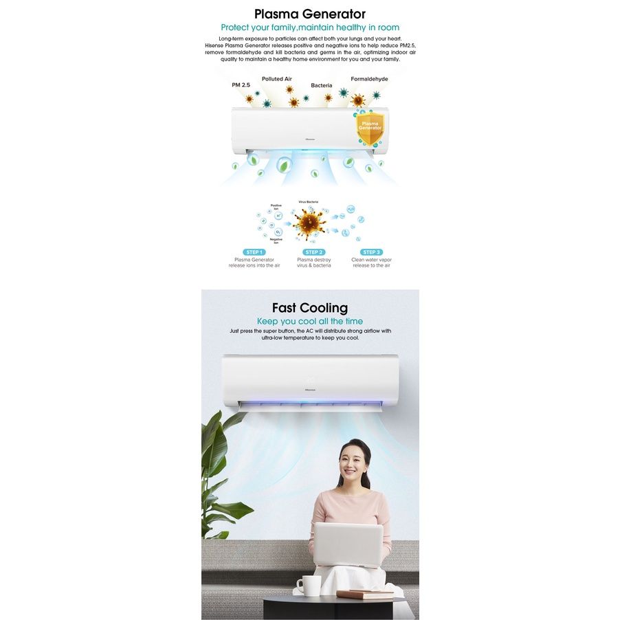 ? ????* HISENSE Air Cond Inverter 1.5hp AI13TUGS  R32