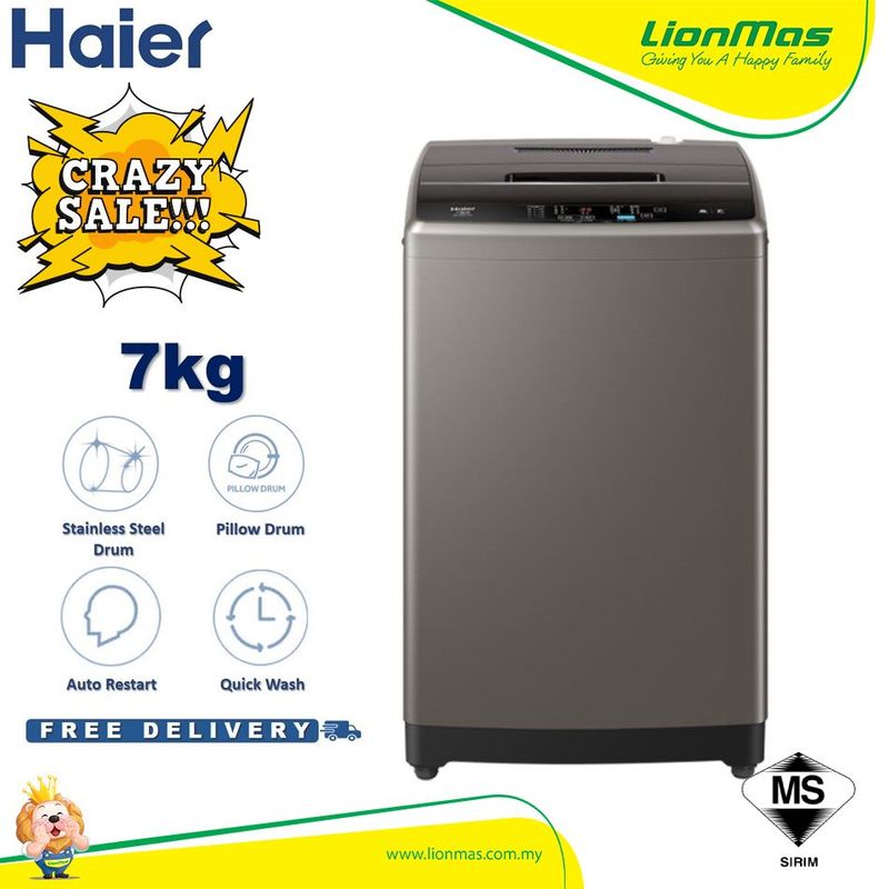[FREE DELIVERY] HAIER HWM70-1269S5 7KG TOP LOAD WASHER