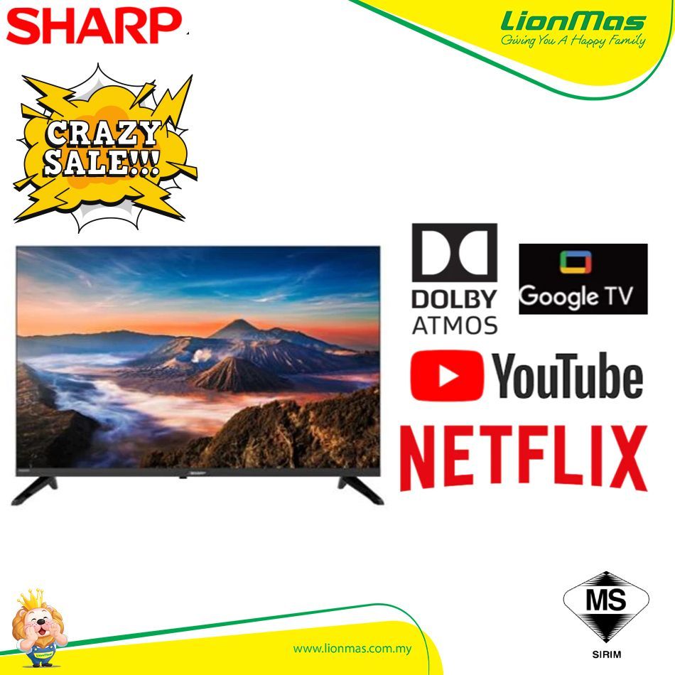 SHARP 2TC43GH3000X 43'' HD GOOGLE TV