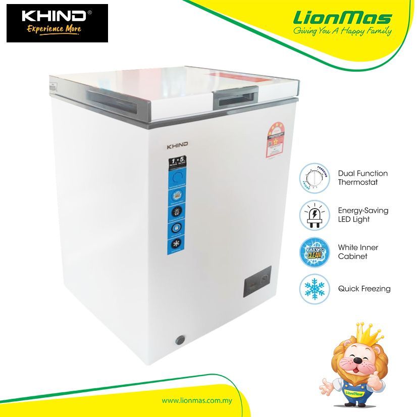 KHIND 100L DUAL FUNCTION CHEST FREEZER FZ100S