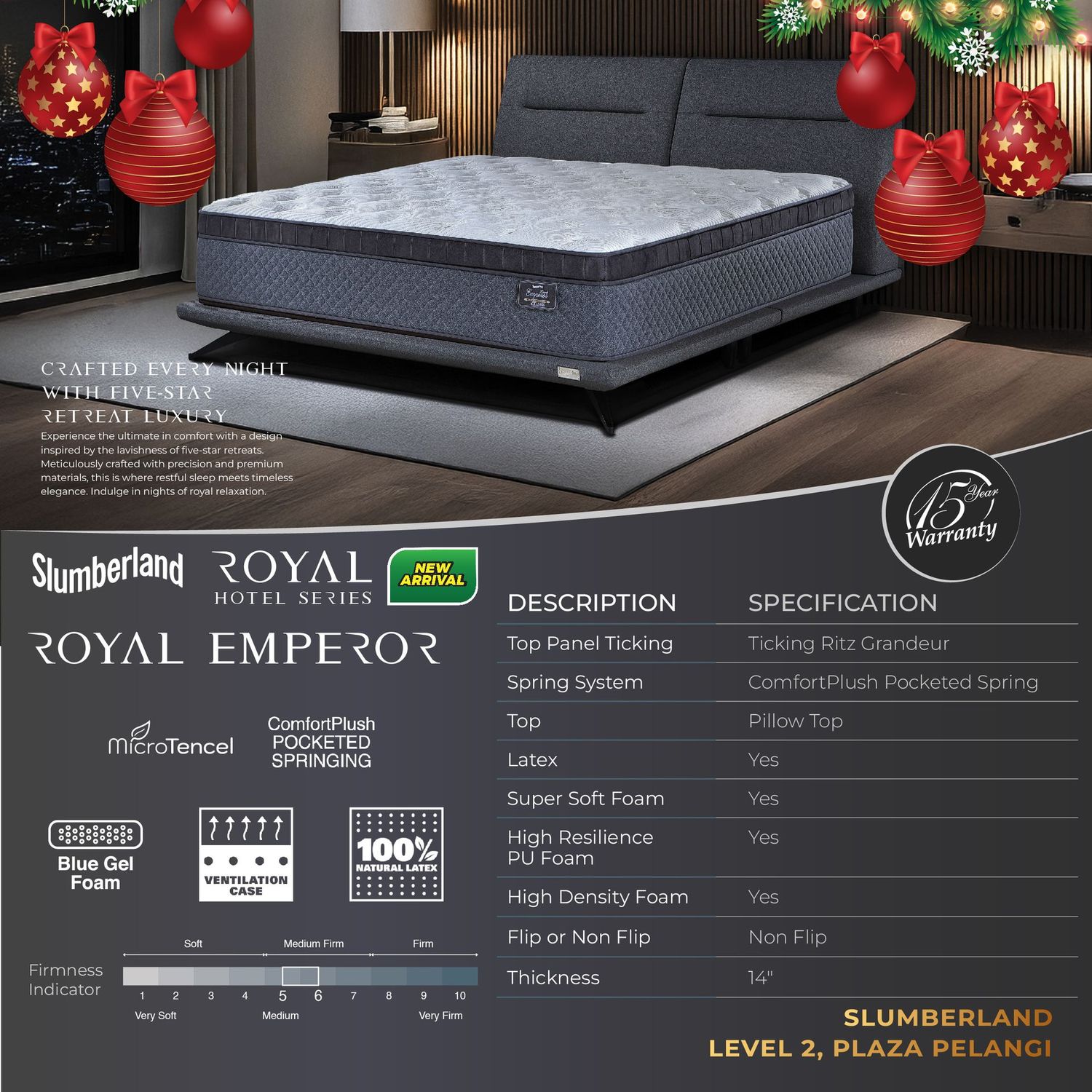 SLUMBERLAND ROYAL EMPEROR [SPECIAL EDITION] + QUEEN/KING SIZE + FREE GIFTS + FREE DELIVERY