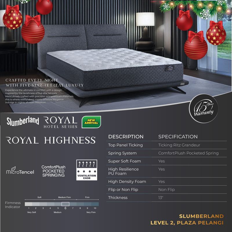 SLUMBERLAND ROYAL HIGHNESS [SPECIAL EDITION] + QUEEN/KING SIZE + FREE GIFTS + FREE DELIVERY