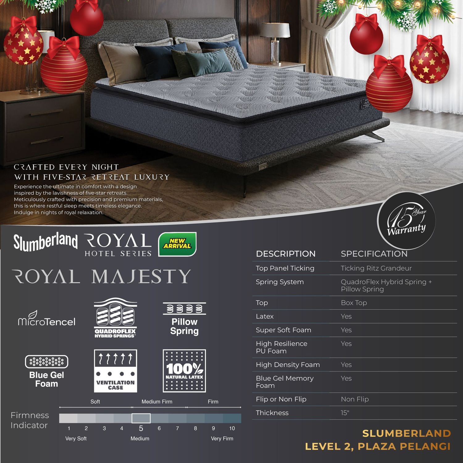 SLUMBERLAND ROYAL MAJESTIC [SPECIAL EDITION] + QUEEN/KING SIZE + FREE GIFTS + FREE DELIVERY