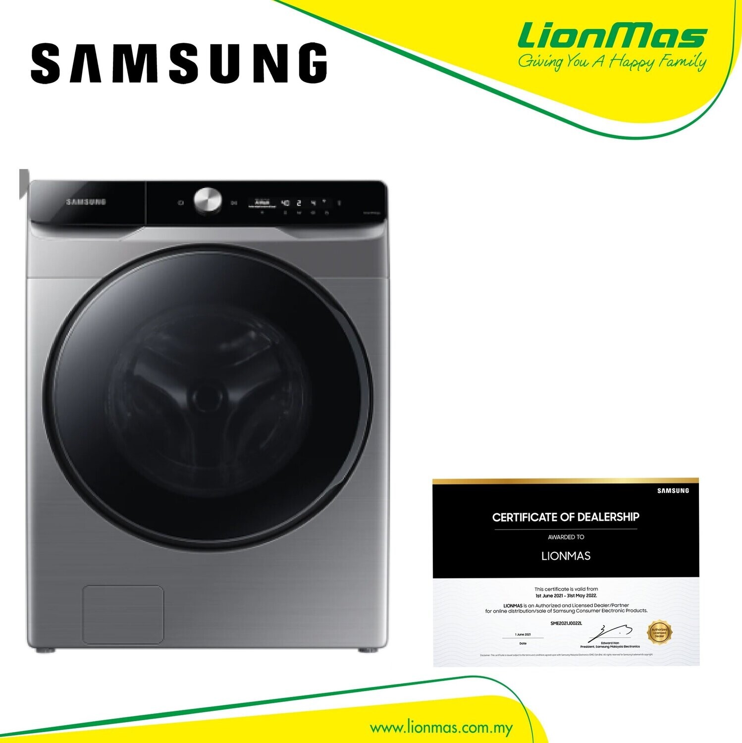 SAMSUNG 17KG WASH/10KG DRY FRONTLOAD WASHER WD17T6300GP/SP SAMSUNG 17KG WASH/10KG DRY FRONTLOAD WASHER WD17T6300GP/SP