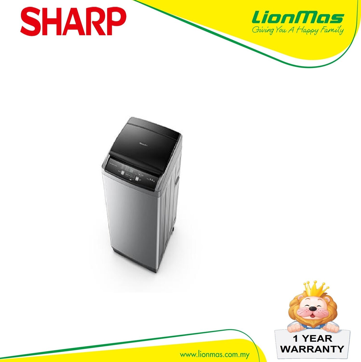 SHARP 7KG FULLY AUTO WASHING MACHINE ES-721X SHARP 7KG FULLY AUTO WASHING MACHINE ES-721X