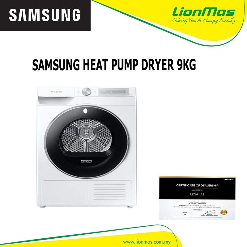 SAMSUNG HEAT PUMP DRYER 9KG DV90T6240LH