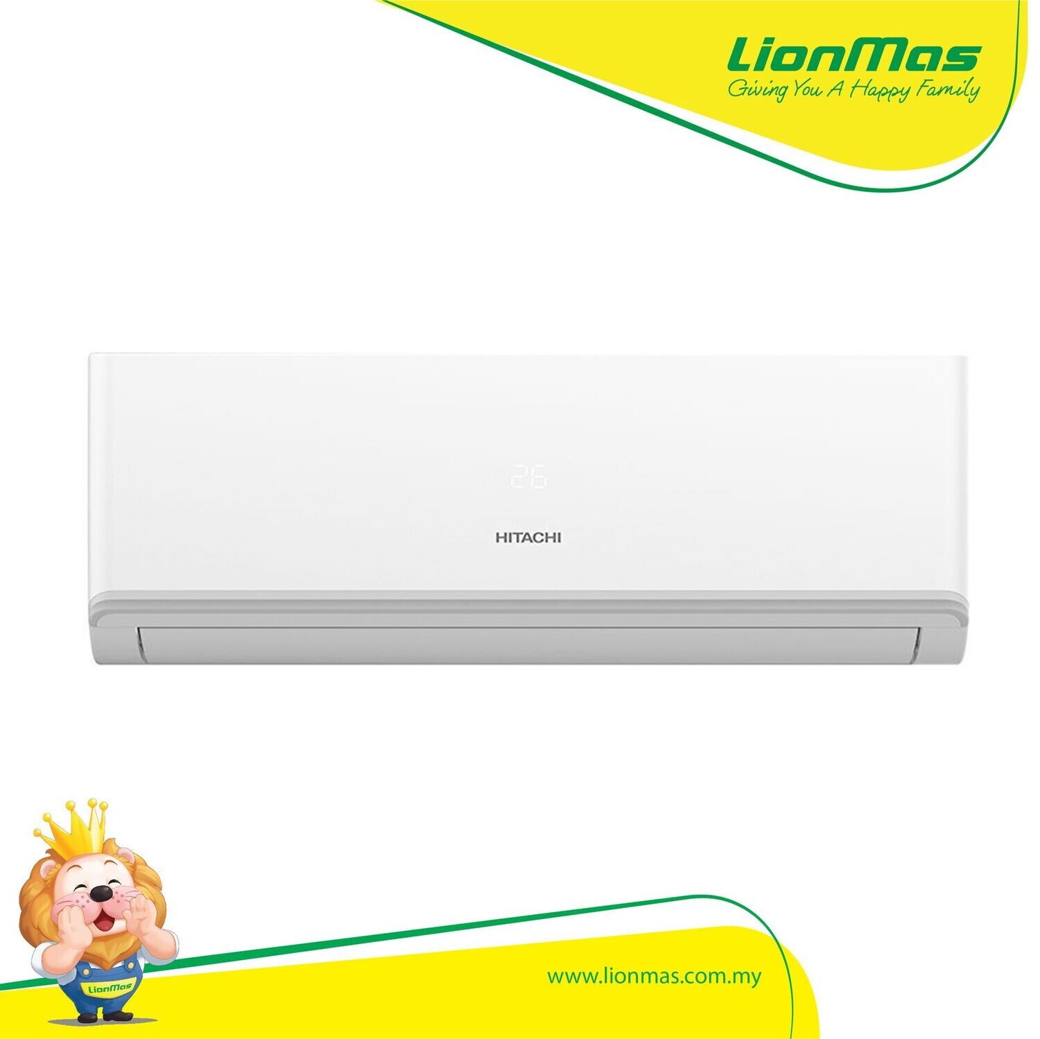 HITACHI 1HP/1.5HP NON INVERTER AIR CONDITIONER RAK-AH10PCSAM/ AH13PCSAM