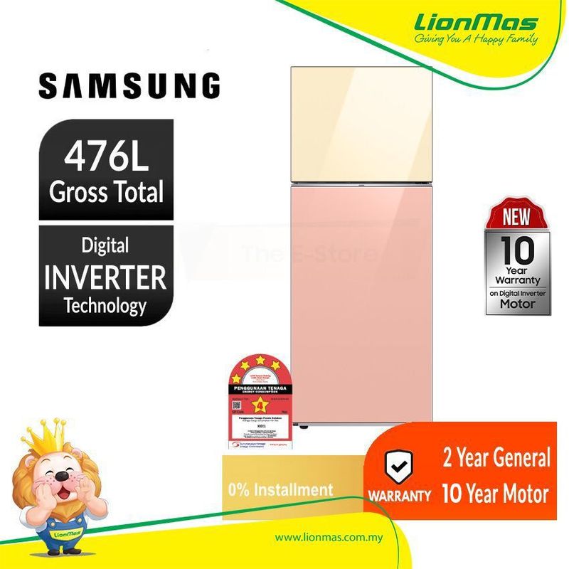 [PRE ORDER] Samsung BESPOKE Smart Inverter Top Mount Freezer Refrigerator 476L