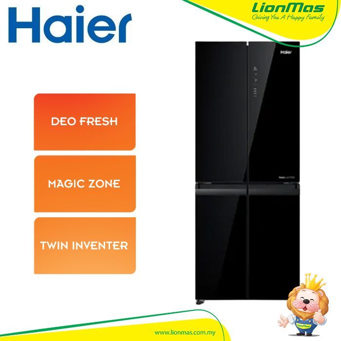 Haier Multi Door Series Refrigerator HRF-IM480MG(B) Twin Inverter 406 Litre Capacity HRF-IM480MG(B) Peti Ais