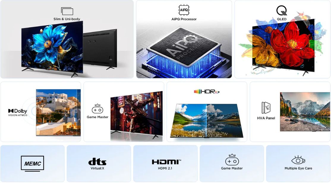 TCL 2025 P7K QLED 4K Smart TV (65