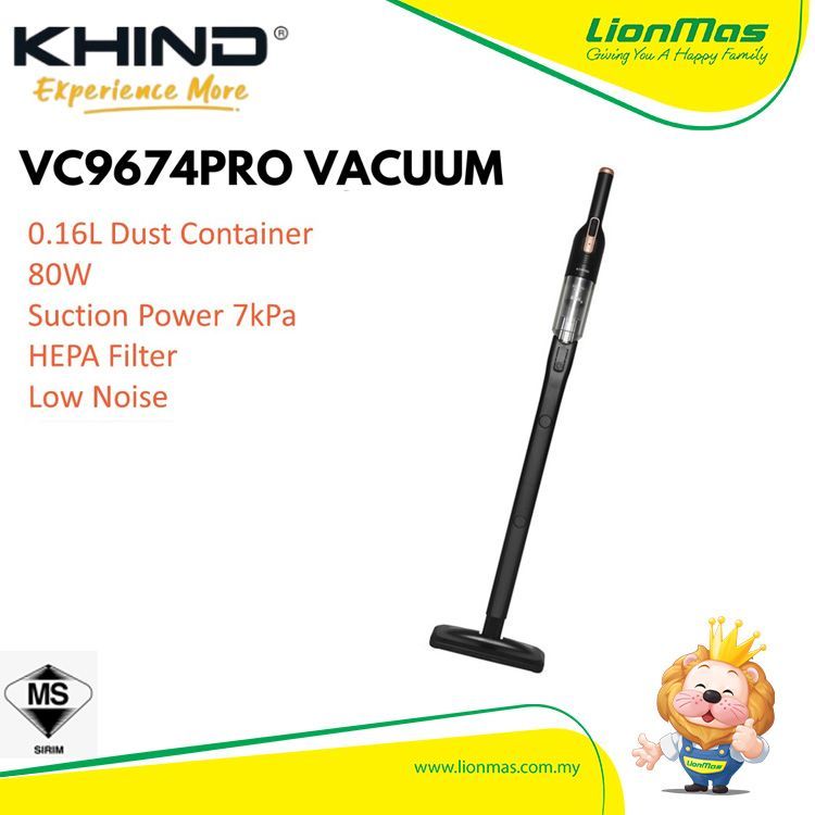 Khind VC9674PRO 0.16L Low Noise - Handheld Vacuum Cleaner