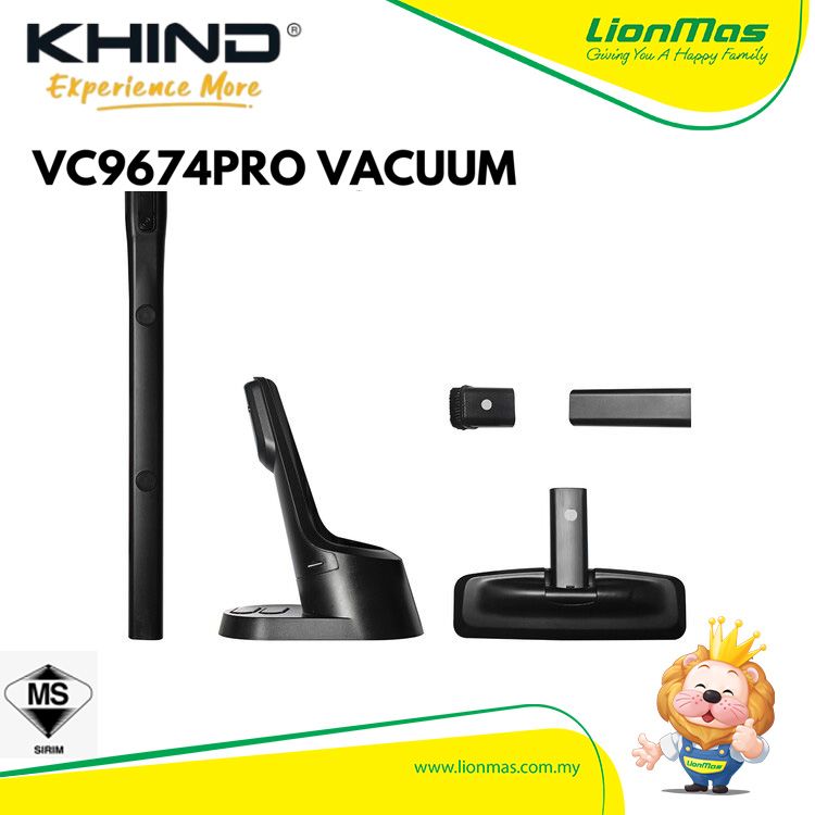 Khind VC9674PRO 0.16L Low Noise - Handheld Vacuum Cleaner