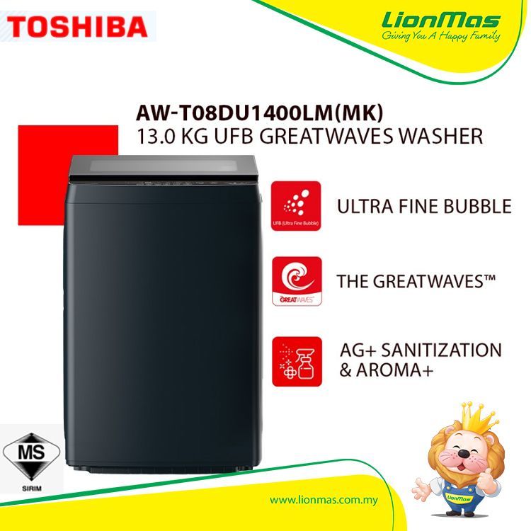 Toshiba AW-T08DU1400LM(MK) 13KG UFB Greatwaves Washer