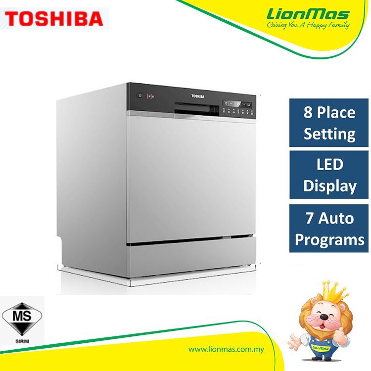 Toshiba DW-08T1(S)-MY Dishwasher Table Top Dish Washer Mesin Basuh Cuci Pinggan