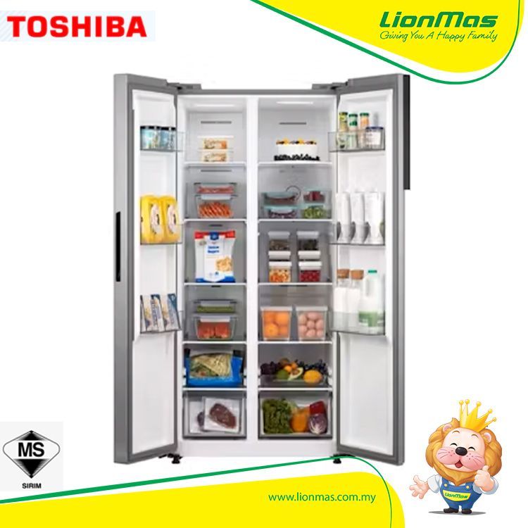 TOSHIBA SIDE BY SIDE REFRIGERATOR GR-RS602WI-PMY(49)
