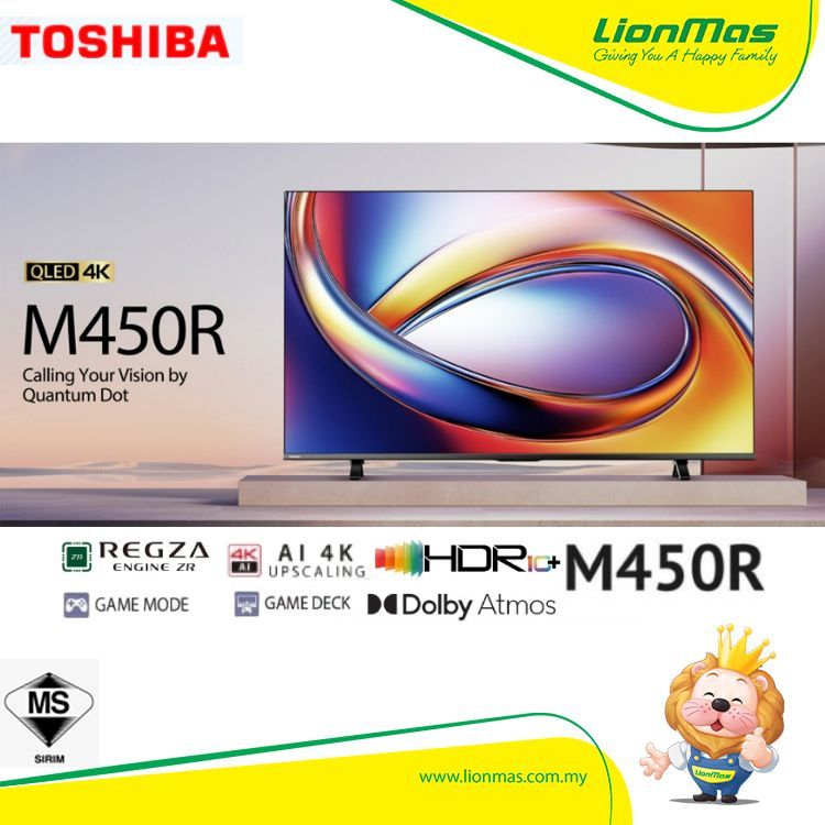 TOSHIBA  75"  4K UHD QLED SMART TV / 75M450RP