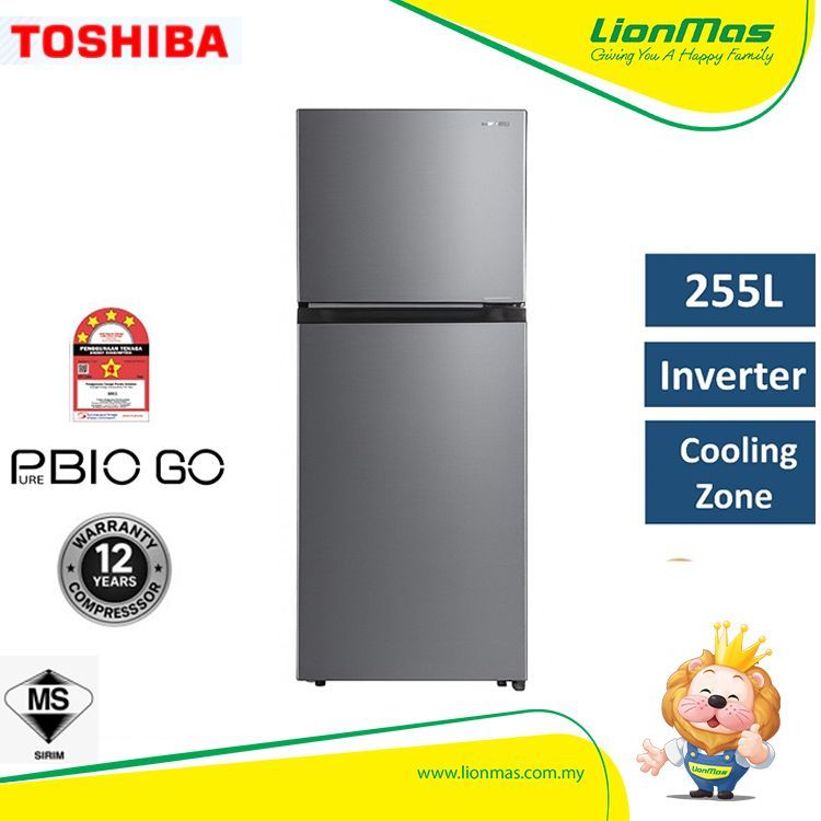 Toshiba GR-RT310WE-PMY Inverter 5 Star 255L Refrigerator Fridge Peti Sejuk