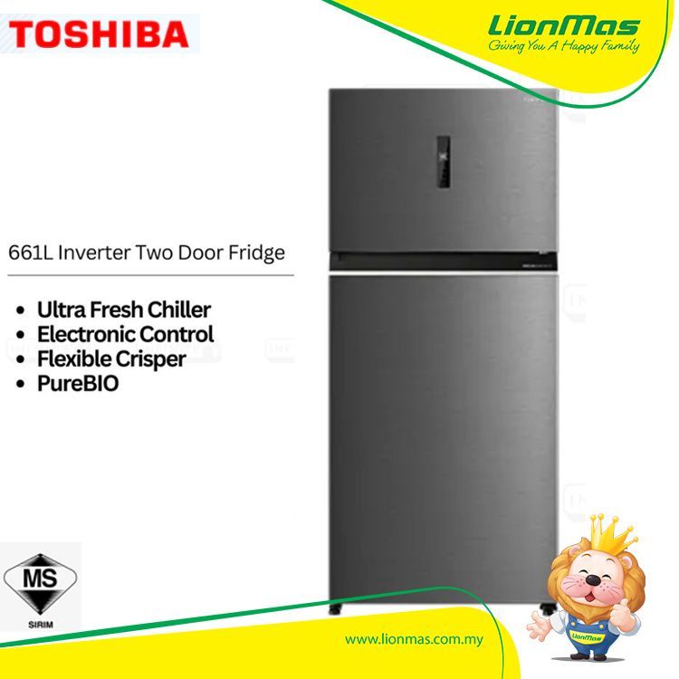 Toshiba GR-RT835WE-PMY(58) 661L 2 Doors Inverter Refrigerators