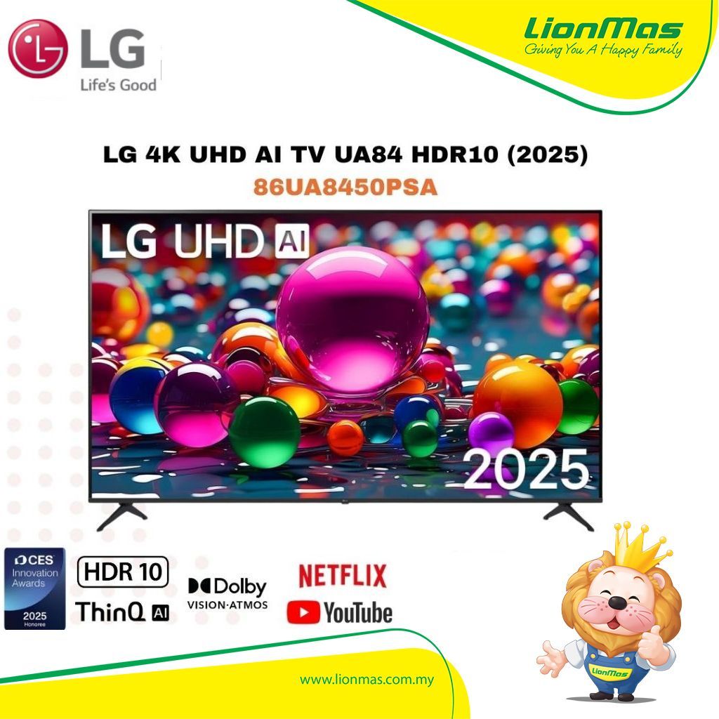 LG 86″ Smart UHD TV UA8450 LG 86″ Smart UHD TV UA8450