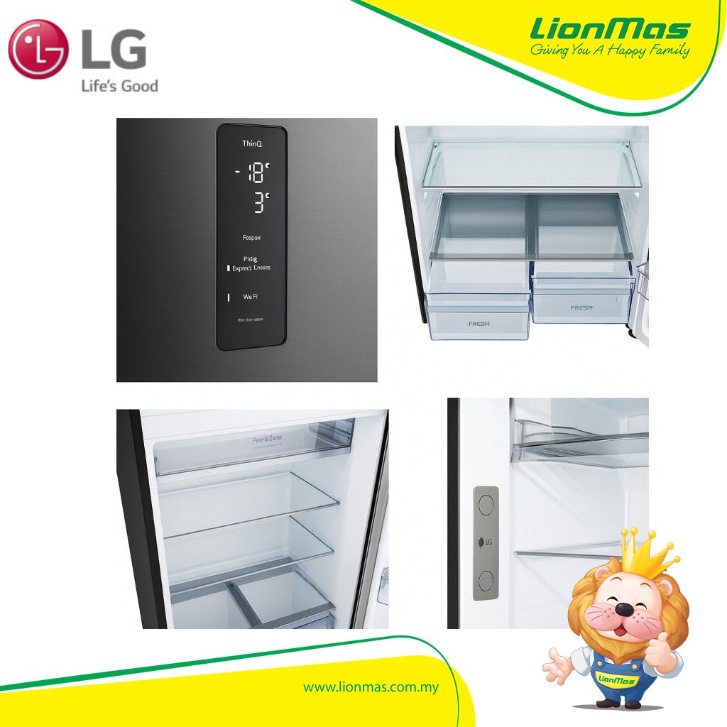 LG GR-TB622PQFQ / GRTB622PQFQ Net 612L Inverter Refrigerator Peti Sejuk Fridge