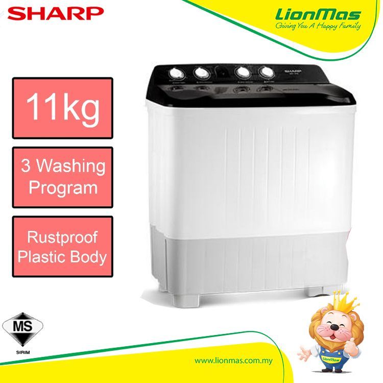 Sharp 11kg Semi-Auto Washing Machine ESTP1116 | Mesin Basuh Sharp 11kg Semi-Auto Washing Machine ESTP1116 | Mesin Basuh